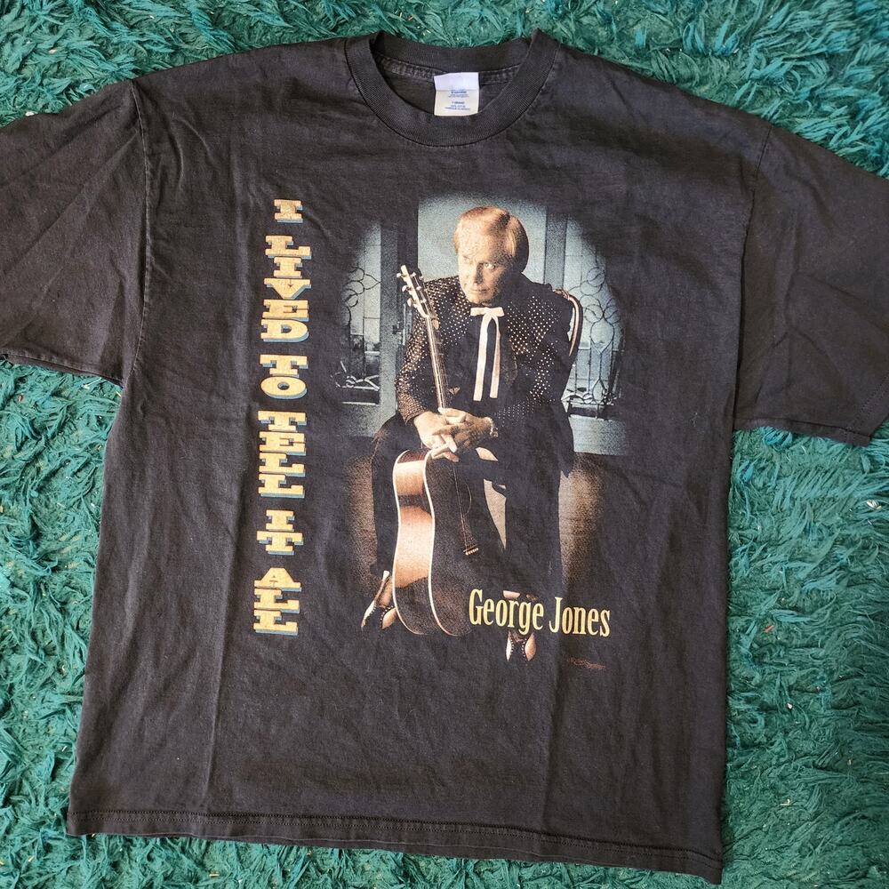 Vintage George Jones I Lived To Tell It All Tour Country Music T Shirt XL